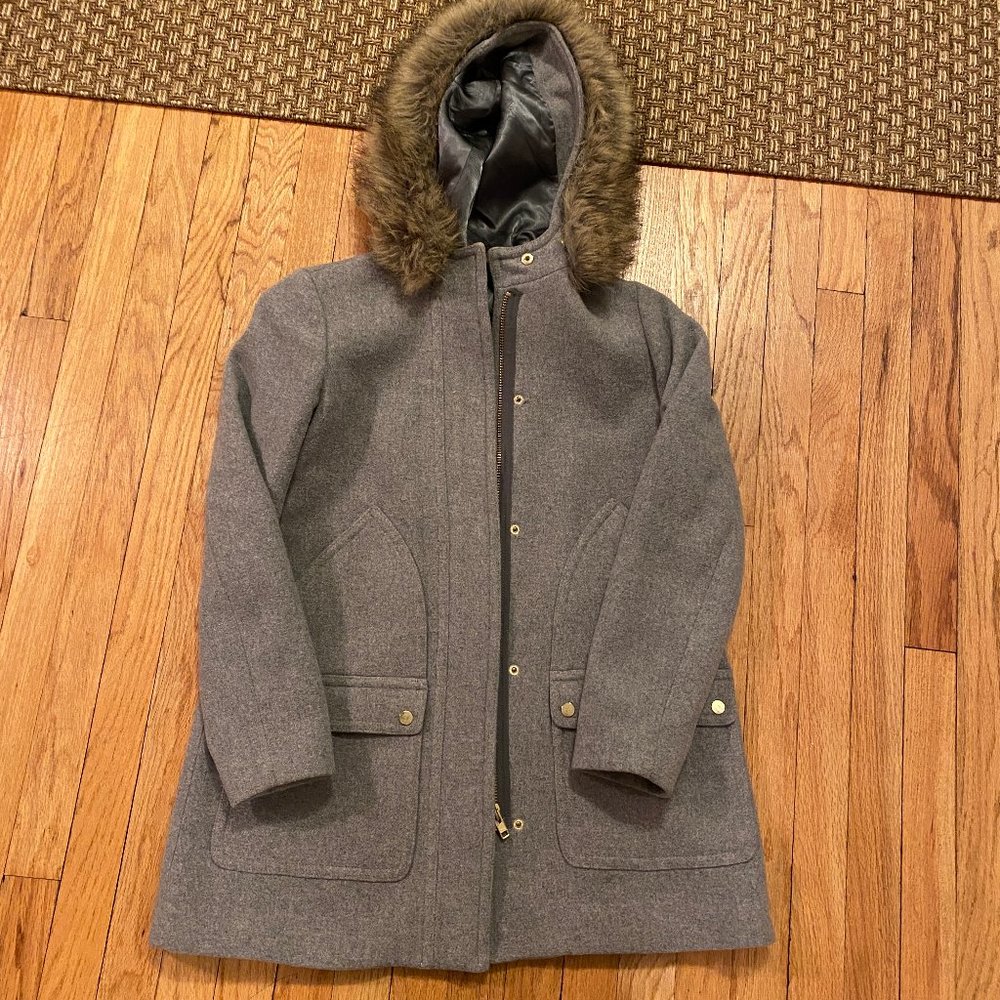 J.Crew Factory "Vail" Fur-Hooded Parka